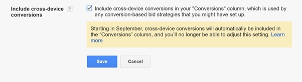 Adwords Notice Conversions